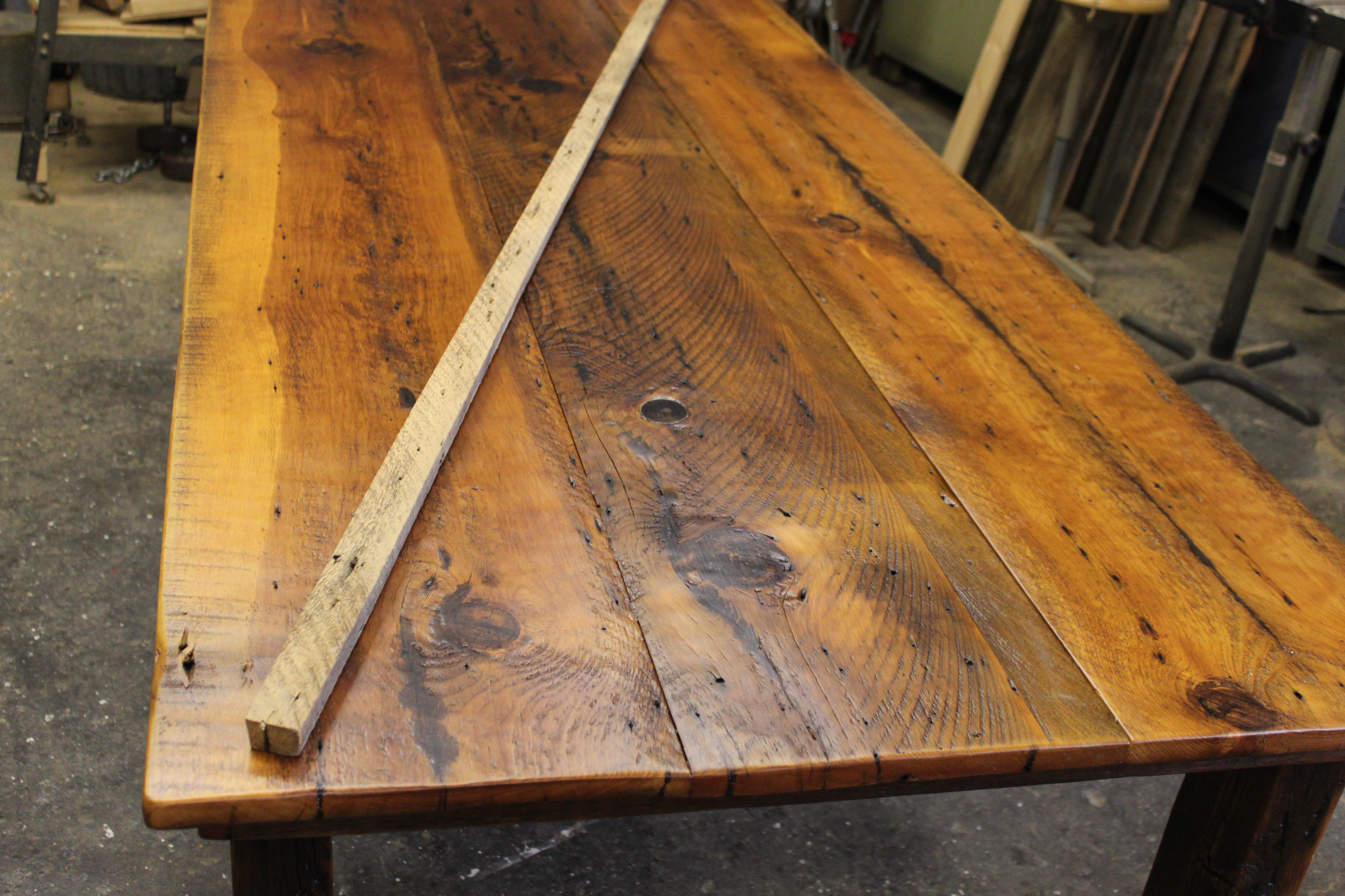 and the beauty of a finished tabletop - this is the exact same wood 